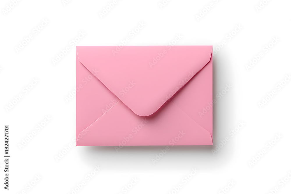 Pink kraft paper envelope for mailing mock up isolated on white backdrop Pink kraft paper envelope for mailing mock up isolated on white backdrop