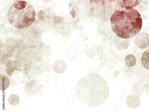 Abstract digital art depicts circles with soft watercolor textures