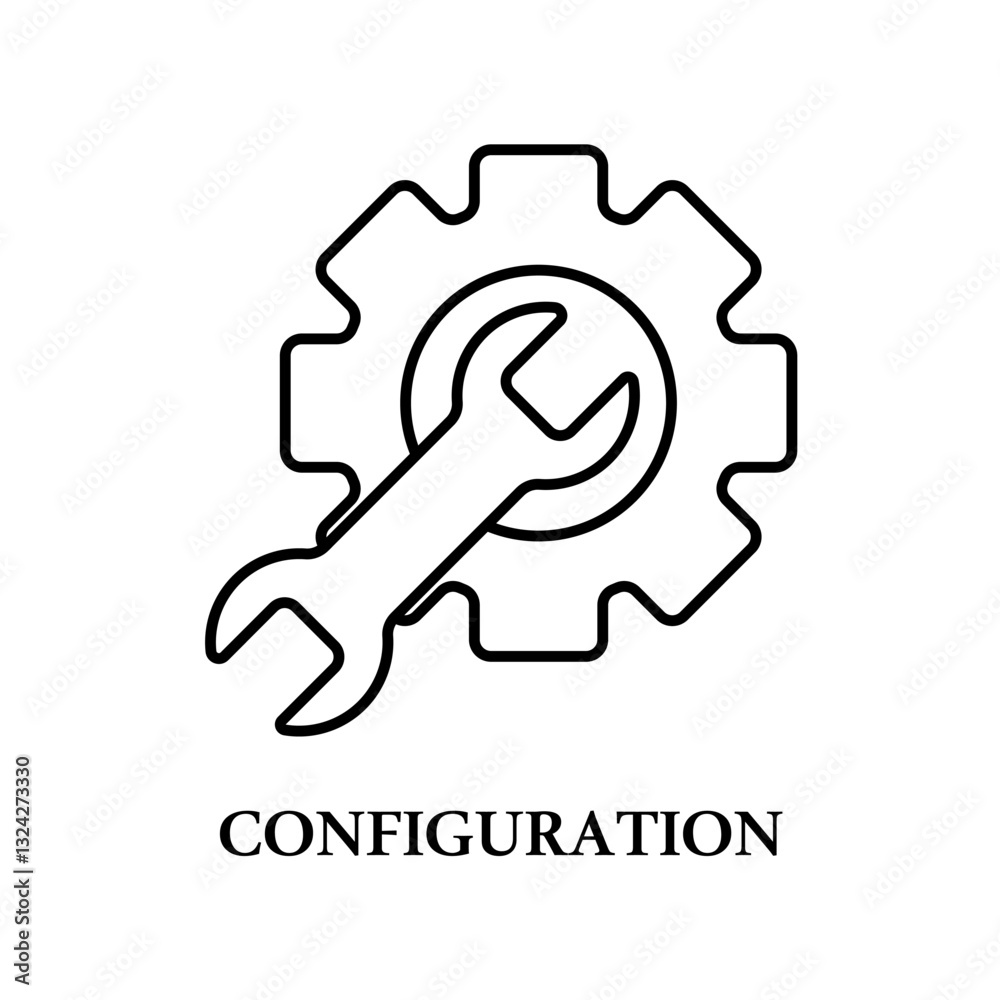 Icon a configuration, isolated against a clean background. Icon a configuration, isolated against a clean background.