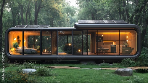 A world-first living unit with sun power and wood touch