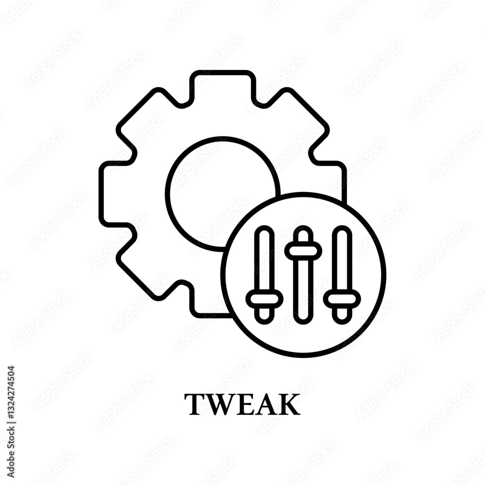 Icon a tweak, isolated against a clean background. Icon a tweak, isolated against a clean background.