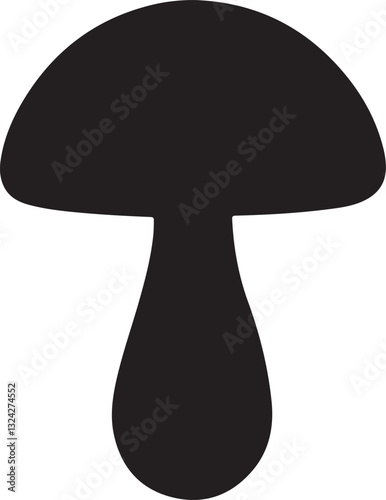 Mushroom flat icon on white background for web and mobile design