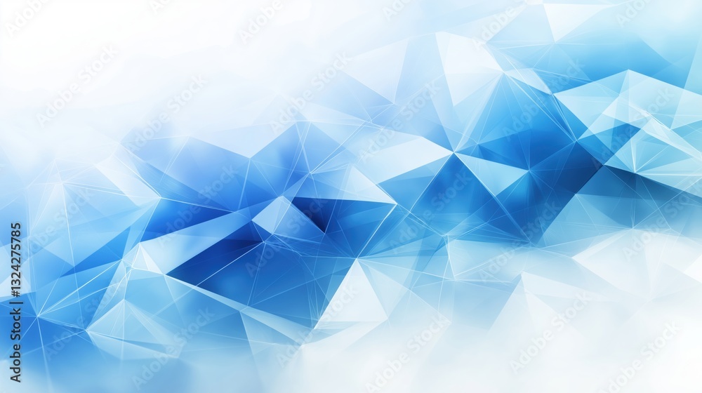 Abstract blue polygonal background with geometric low-poly crystal design Abstract blue polygonal background with geometric low-poly crystal design