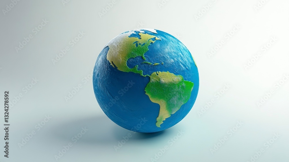 Earth Globe Showing the Americas for Geography, Education, and Global Awareness Earth Globe Showing the Americas for Geography, Education, and Global Awareness
