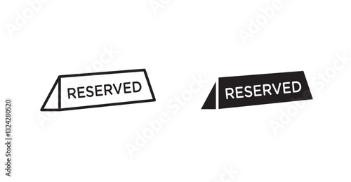 Reserved icons graphics vectors designs