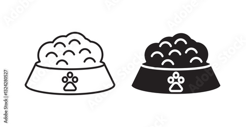 Pets bowl icons graphics vectors designs