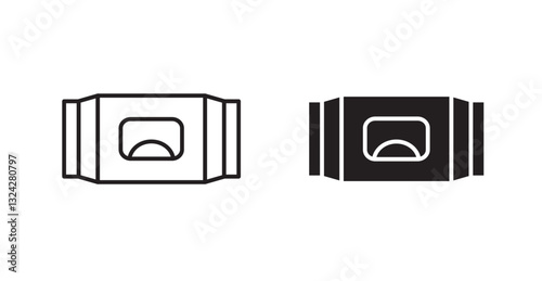 Makeup remover wipes icons graphics vectors designs