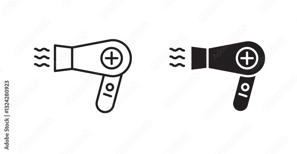 Hair dryer icons graphics vectors designs Hair dryer icons graphics vectors designs