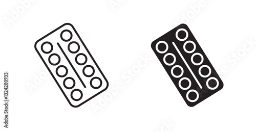 Oral contraception icons graphics vectors designs
