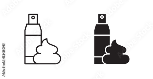 Hair mousse icons graphics vectors designs