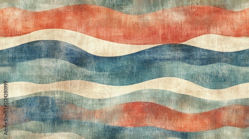 Colorful Abstract Waves Pattern with Vintage Texture Background