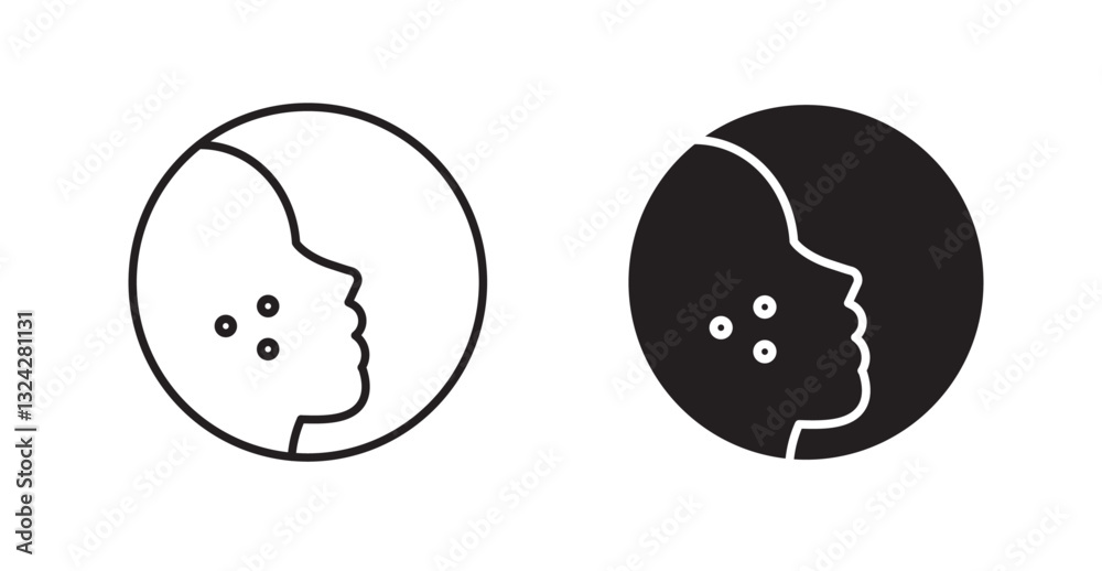 Acne icons graphics vectors designs