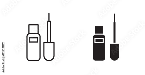 Eyeliner icons graphics vectors designs