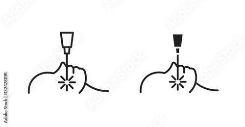 Laser anti aging beauty icons graphics vectors designs