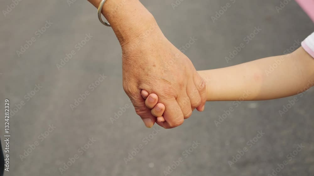 Big Hands Gently Hold Little Hands in Slow Motion Capturing a Tender Moment of Connection Outdoors Big Hands Gently Hold Little Hands in Slow Motion Capturing a Tender Moment of Connection Outdoors