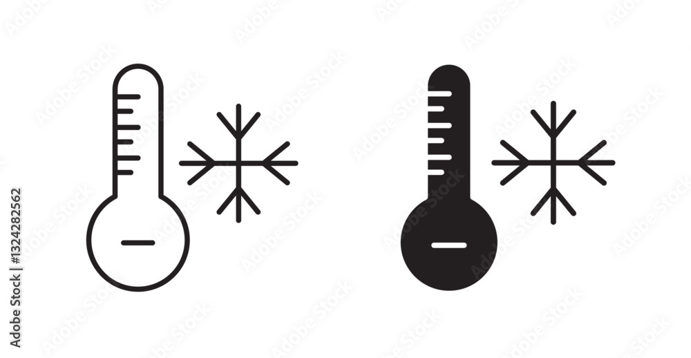 Thermometer cold icons graphics vectors designs Thermometer cold icons graphics vectors designs