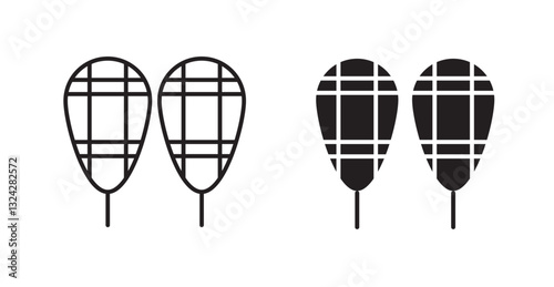 Snowshoes icons graphics vectors designs