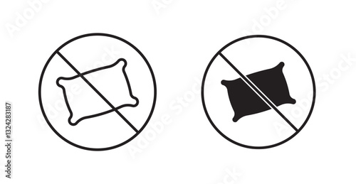 No pillow sign graphics vectors designs