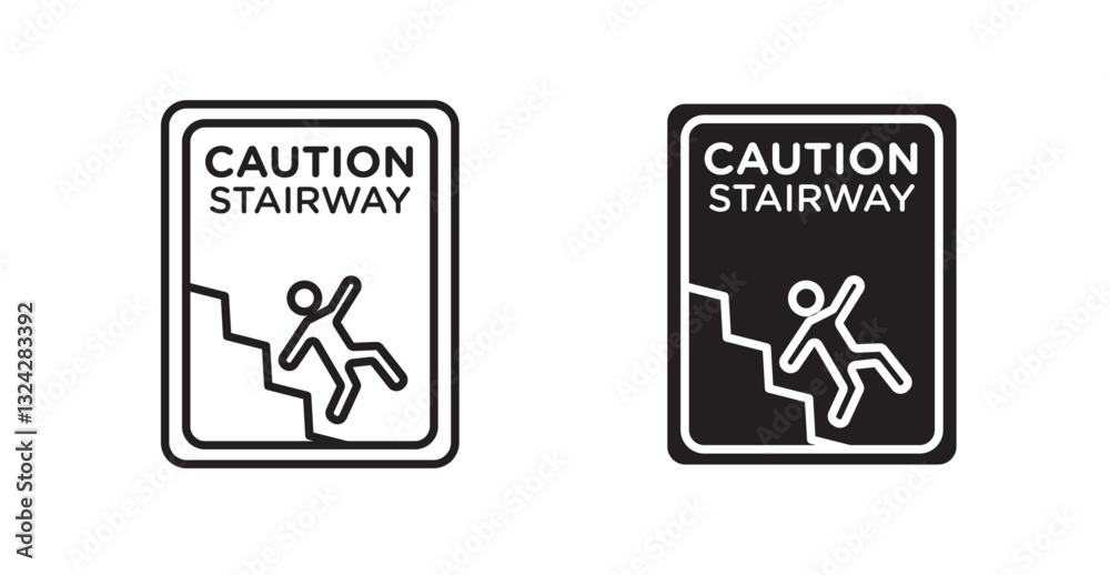 Caution stairway signs graphics vectors designs Caution stairway signs graphics vectors designs