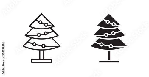 Christmas tree icons graphics vectors designs