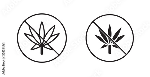 No Marijuana sign graphics vectors designs