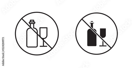 No alcohol sign graphics vectors designs