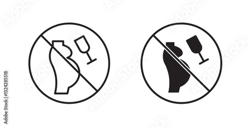 No alcohol during pregnancy period sign graphics vectors designs