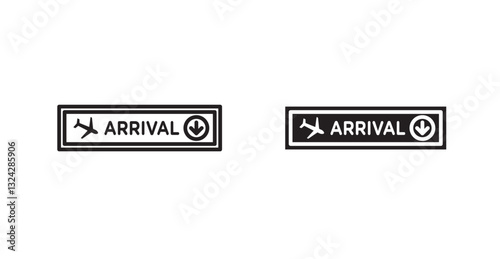 Airport arrival signs graphics vectors designs