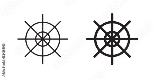 Ship wheel icons graphics vectors designs