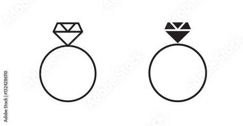 Diamond ring icons graphics vectors designs