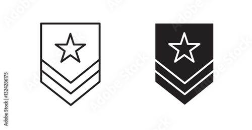 Military rank badge icons graphics vectors designs