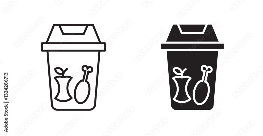 Food waste icons graphics vectors designs Food waste icons graphics vectors designs