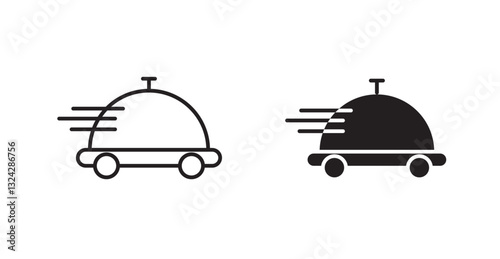 Food delivery icons graphics vectors designs