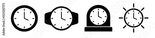 clock icon set. clock icon
