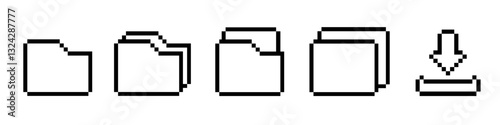 pixel folder icon. folder icon