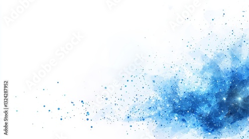 Wallpaper Mural Abstract blue watercolor background with soft texture and watercolor splashes, perfect for design, print, and creative projects with space for text or images. Torontodigital.ca