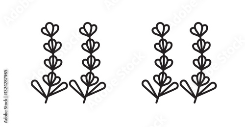 Lavender icons graphics vectors designs