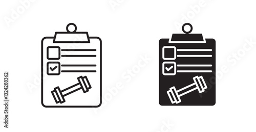 Fitness plan icons graphics vectors designs