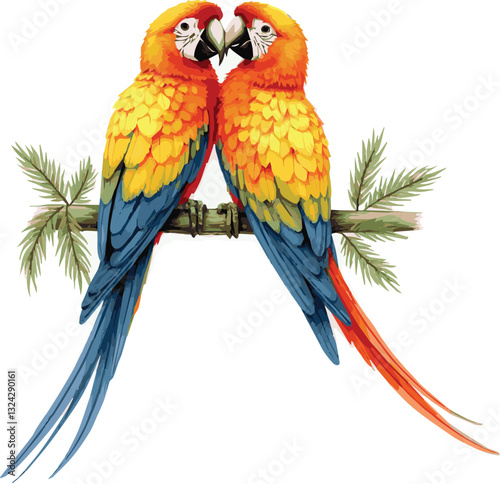 blue and yellow macaw