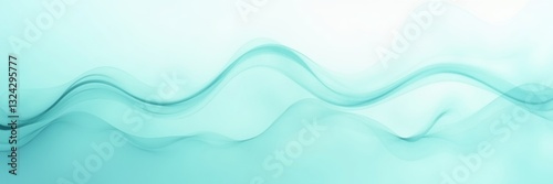 Elegant Abstract Mint Waves