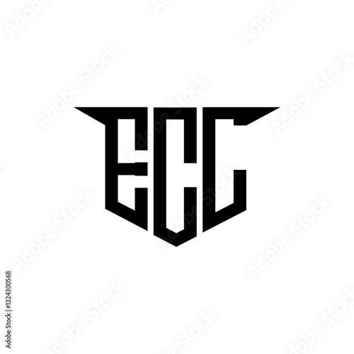 ECL letter logo design with white background in illustrator, vector logo modern alphabet font overlap style, calligraphy designs for logo, Poster, Invitation, etc.