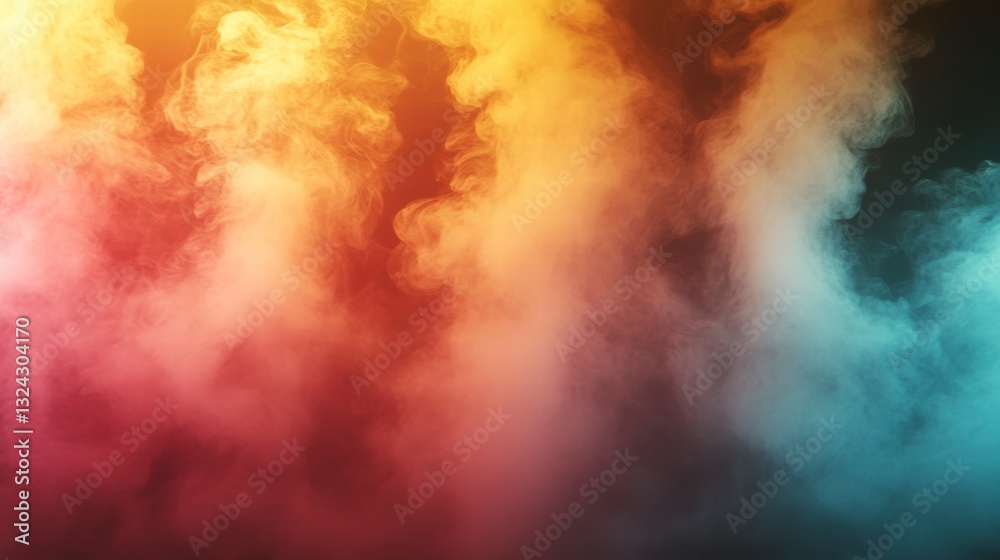 Fototapeta premium Abstract Art of Muted Pastel Tones Fading into a Soft Gradient of Colorful Smoke Patterns