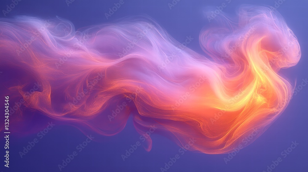 Obraz premium Abstract Art of Pastel Light Bending and Warping Creating Ethereal Colorful Texture