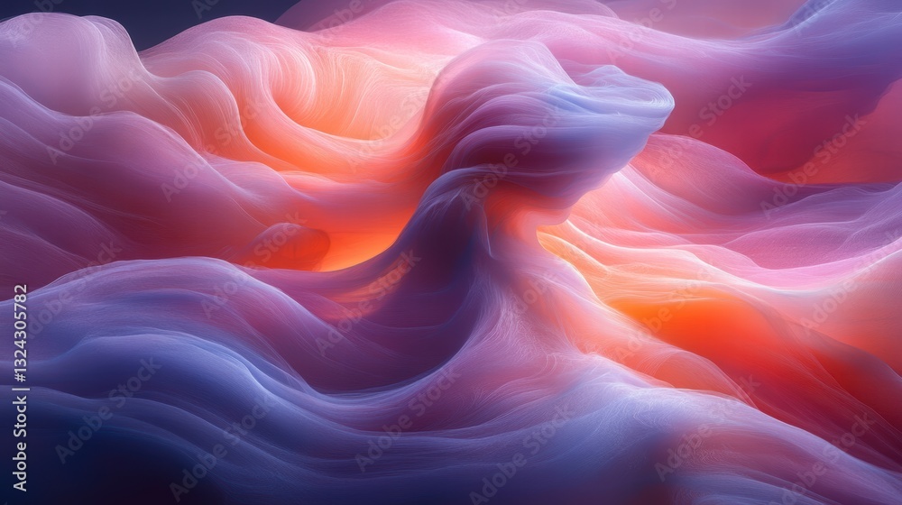 Abstract Art of Soft Pastel Lights Diffusing into Fluid Waves and Textures in Motion Abstract Art of Soft Pastel Lights Diffusing into Fluid Waves and Textures in Motion
