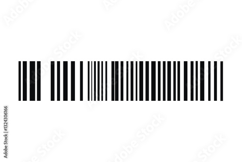 Barcode isolated on white background. Code stripes sticker. Barcode labels, customers qr code.