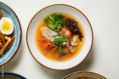 Wallpaper Mural Warm and inviting soup brimming with colorful vegetables, tender meat, and aromatic broth Torontodigital.ca