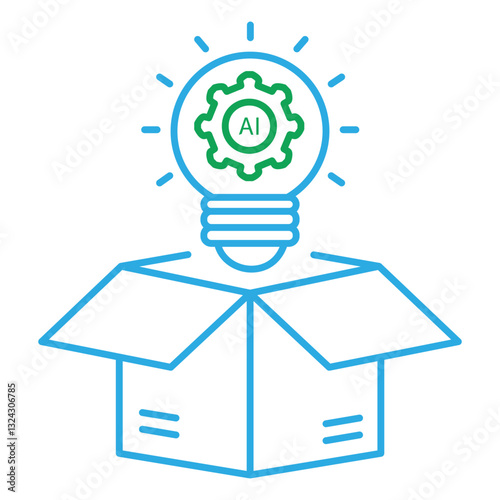 Thinking Differently and Unique Ideas Vector icon Design