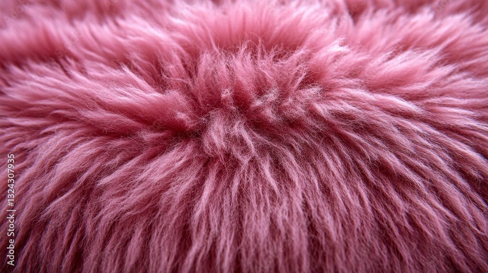Fototapeta premium Closeup of a Pastel Fluffy Wool Texture in Soft Pink Color for Cozy Warm Interiors