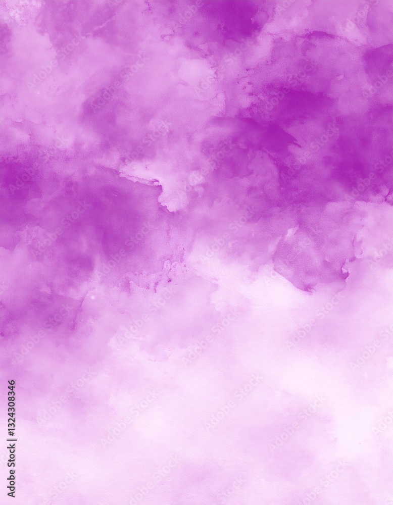 Purple watercolor background creating a cloudy gradient effect Purple watercolor background creating a cloudy gradient effect