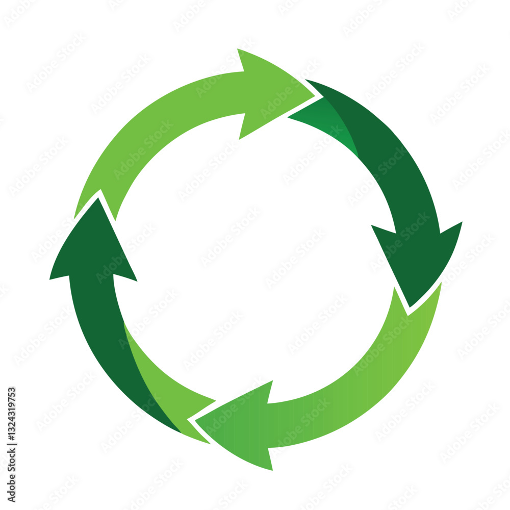 Zero-Waste Business Logo with Clean Circular Arrow Recycling Symbol in Green Tones
Zero-Waste Business Logo with Clean Circular Arrow Recycling Symbol in Green Tones